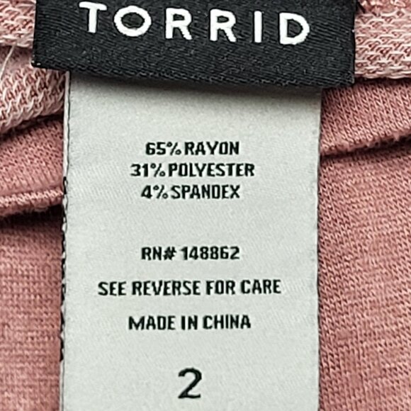 Torrid Mauve Choker Neck Raglan Sweatshirt Size 2/2X - Picture 6 of 8